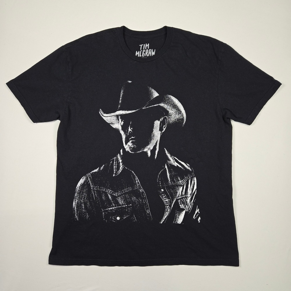 Tim McGraw Tour T-Shirt Men's XL Black Country Music Graphic Tee